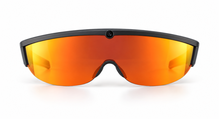 V06 black frame with orange mirror lens